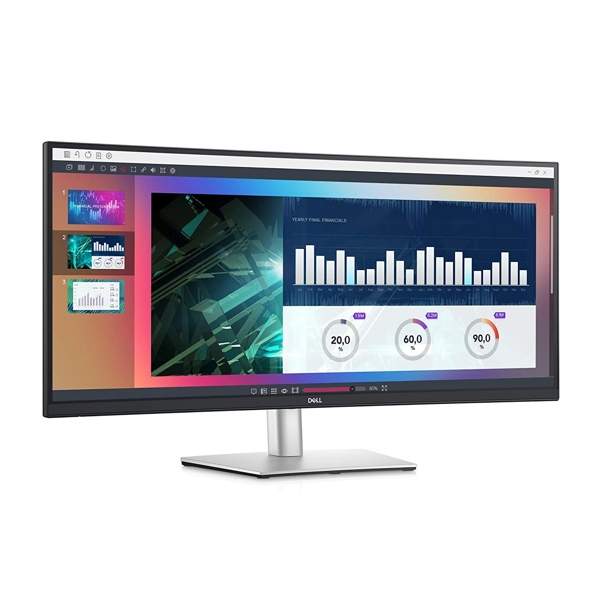 მონიტორი Dell P3421W, 34", WQHD, Curved Monitor, USB-C, HDM, DP, Black