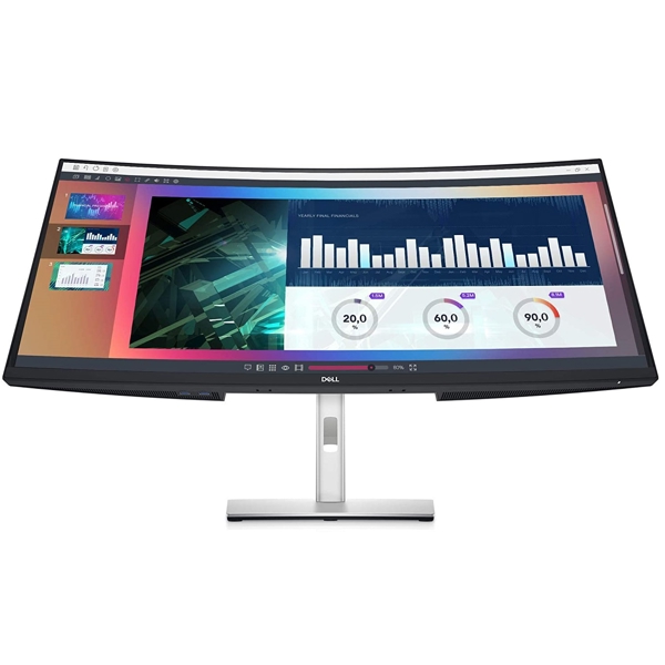 მონიტორი Dell P3421W, 34", WQHD, Curved Monitor, USB-C, HDM, DP, Black