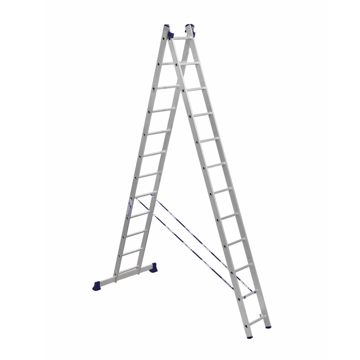 Alumet 5212, Two-section universal aluminum ladder