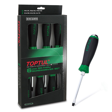 ხელსაწყოების კომპლექტი Toptul GAAE0613, 6 Pcs Tool Set, Black/Green 