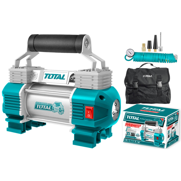 ჰაერის კომპრესორი Total TTAC2506, 12V, 45 L/m, CAR AIR COMPRESSOR