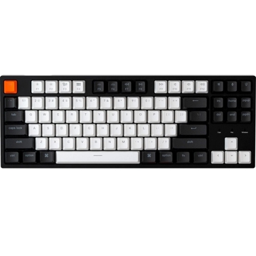 კლავიატურა Keychron C1G1, Mechanical, Wired Keyboard, Switch White LED Red, Black