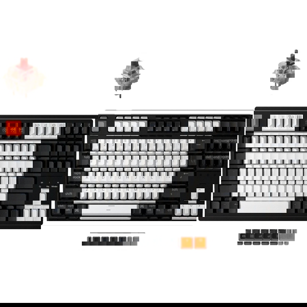 კლავიატურა Keychron C1G1, Mechanical, Wired Keyboard, Switch White LED Red, Black