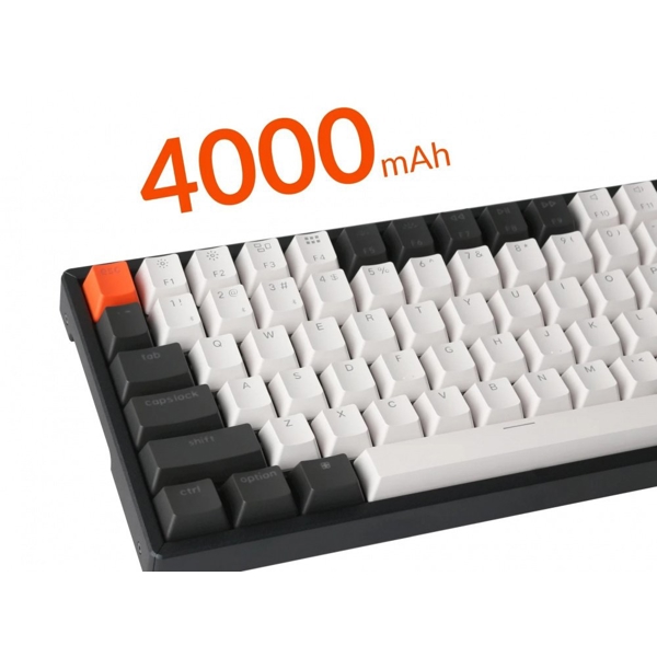 კლავიატურა Keychrone K2A3H, Wireless, Mechanical Keyboard, Switch White LED Brown, Black