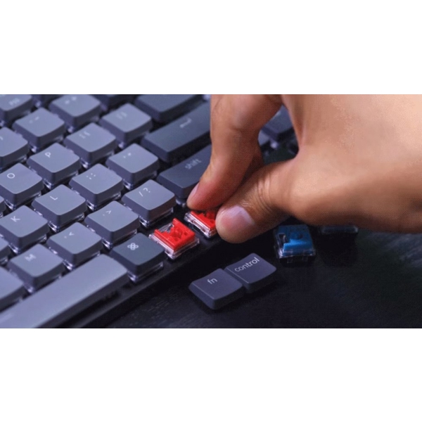 კლავიატურა Keychrone K3A1, Wireless, Mechanical Keyboard, Switch Red, White LED, Black