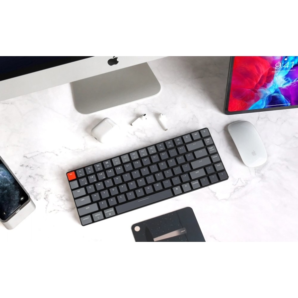 კლავიატურა Keychrone K3A1, Wireless, Mechanical Keyboard, Switch Red, White LED, Black