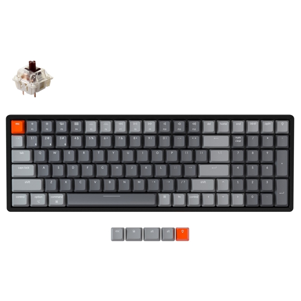 კლავიატურა Keychron K4J3, Wireless, Mechanical Keyboard, Switch RGB Brown, Black