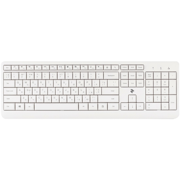 კლავიატურა 2E KS220WW Wireless Keyboard, White