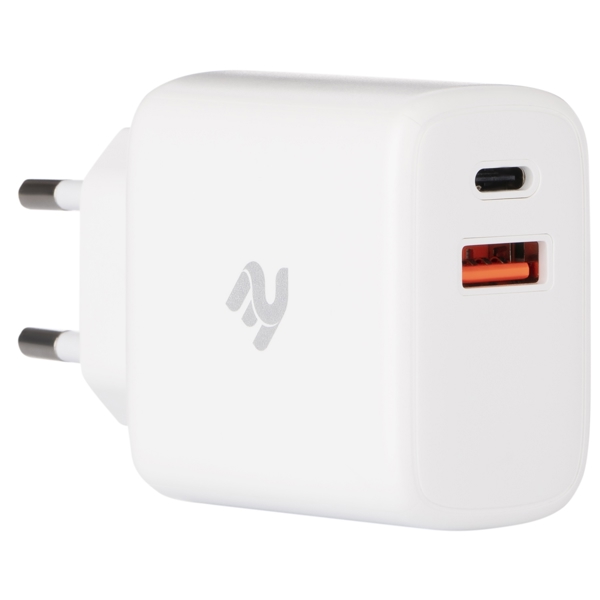 დამტენი 2E WC2USB30W-W Network ZP USB Wall Charger QC, PD, Max 30W, White