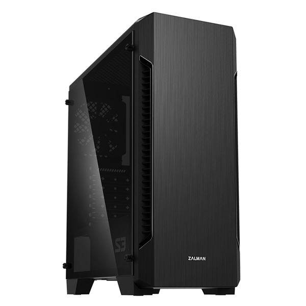 ქეისი Zalman S3 TG, ATX Mid-Tower Computer Case, Black