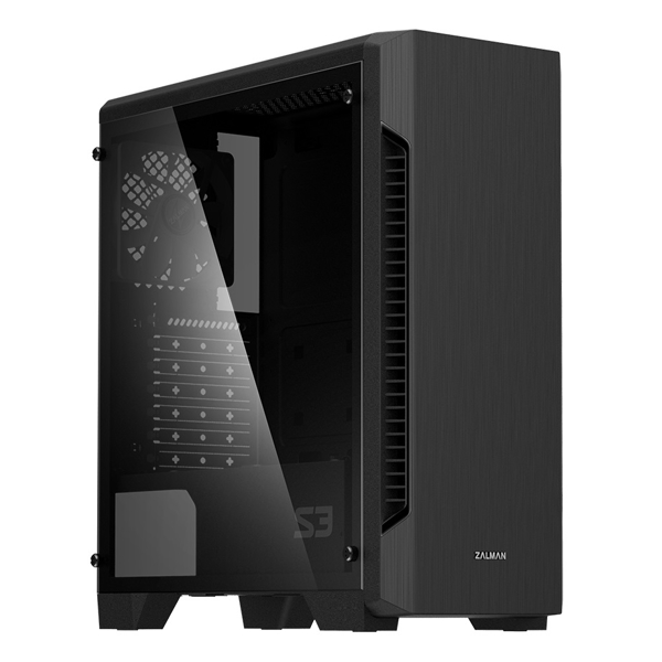 ქეისი Zalman S3 TG, ATX Mid-Tower Computer Case, Black