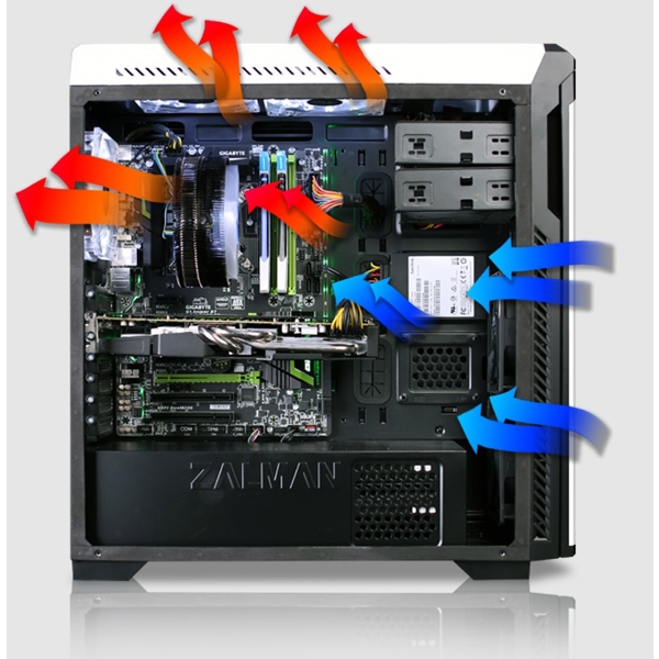 ქეისი Zalman Z9 NEO, ATX Mid-Tower Computer Case, White