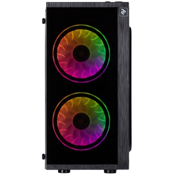 ქეისი 2E RD858 Basis Housing, Micro ATX, Mini ITX, 2xUSB3.0, 2x120mm ARGB, Acrylic (Side Panel), Without PSU, Black