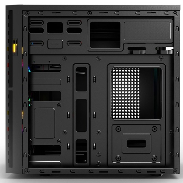 ქეისი 2E RD858 Basis Housing, Micro ATX, Mini ITX, 2xUSB3.0, 2x120mm ARGB, Acrylic (Side Panel), Without PSU, Black