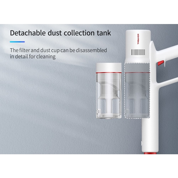 მტვერსასრუტი Xiaomi Trouver Solo 10, 300W, 0.4L, Handheld Cordless Vacuum Cleaner, LED, White