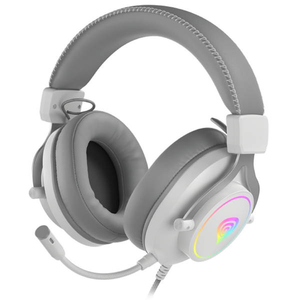 ყურსასმენი Genesis NEON 750 WHITE, Gaming Headset, USB, Wired, White