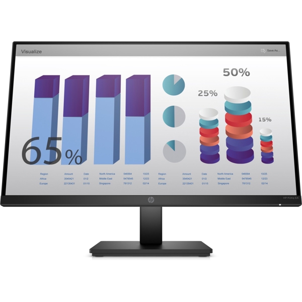 მონიტორი HP P24q G4 QHD Monitor, 23.8" QHD, IPS, HDMI, VGA, Black