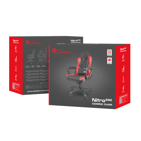 გეიმერული სავარძელი Genesis NITRO 330, Gaming Chair, Black/Red