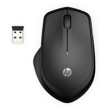 HP 19U64AA 280 Silent Wireless Mouse, USB, Dongle, Black