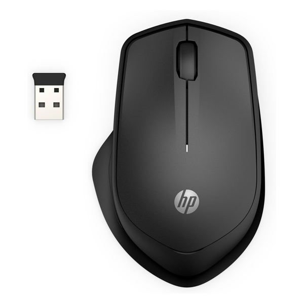 მაუსი HP 19U64AA 280 Silent Wireless Mouse, USB, Dongle, Black