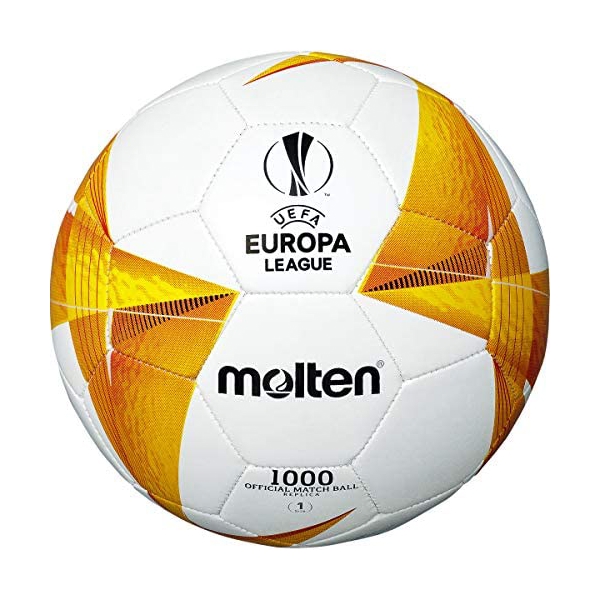 ფეხბურთის ბურთი Molten 631MOF5U1000G0 UEFA Europa League Official Replica, Size 5, White/Yellow