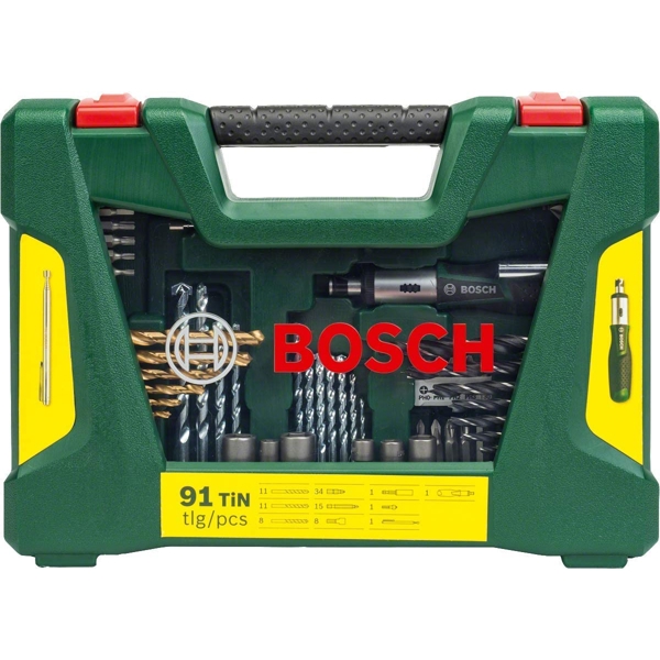 ბურღების ნაკრები Bosch 2607017195 V-Line Universal Drill Bit And Screwdriver Bit Accessory Set, 91Pcs