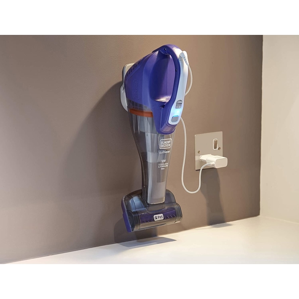 მტვერსასრუტი Black and Decker DVB315JP-QW, 400ml, 12W, Wireless Vacuum Cleaner, Purple