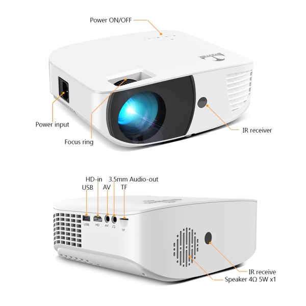 პროექტორი BYINTEK K20X Basic Full HD 1920*1080 400 ANSI Home Theater Projector, LED Multimedia Presentation System White