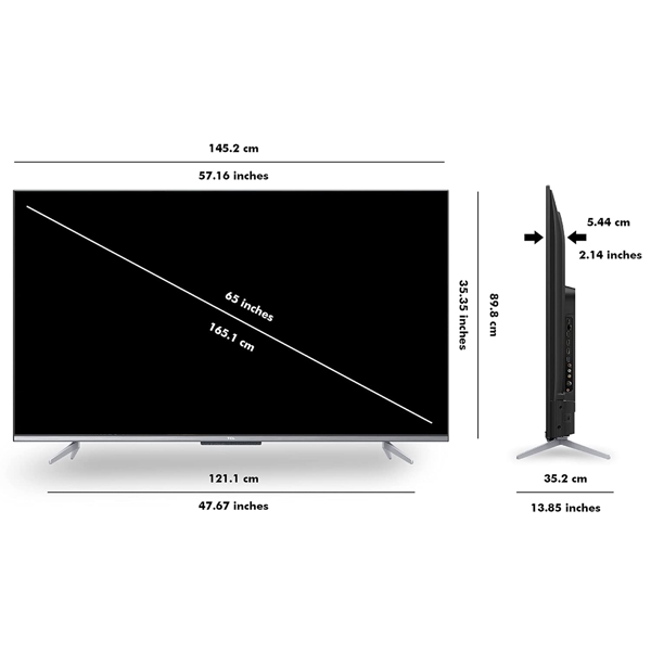 ტელევიზორი TCL 65P725/R51MGS2-RU TV 65"(165CM)  Android R Full Screen UHD, BT, WI-FI, Black