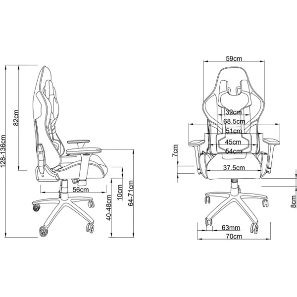 გეიმერული სავარძელი 2E 2E-GC-HIB-BK Gamind Chair Hibagon Black/Camo