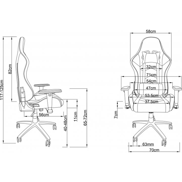 გეიმერული სავარძელი 2E 2E-GC-OGA-BKRGB Gaming Chair Ogama RGB Black