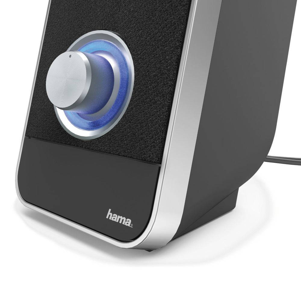 დინამიკი Hama 173133 Sonic LS-206, 6W, Wired PC Speakers, USB, 3.5mm Jack, Black