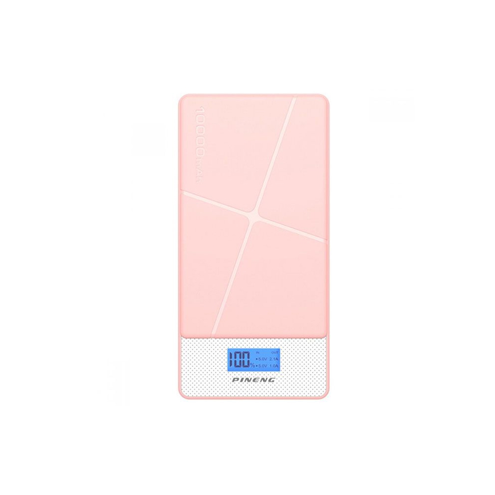 პორტატული დამტენი Pineng PN983S, 10000mAh, USB, Power Bank, pink