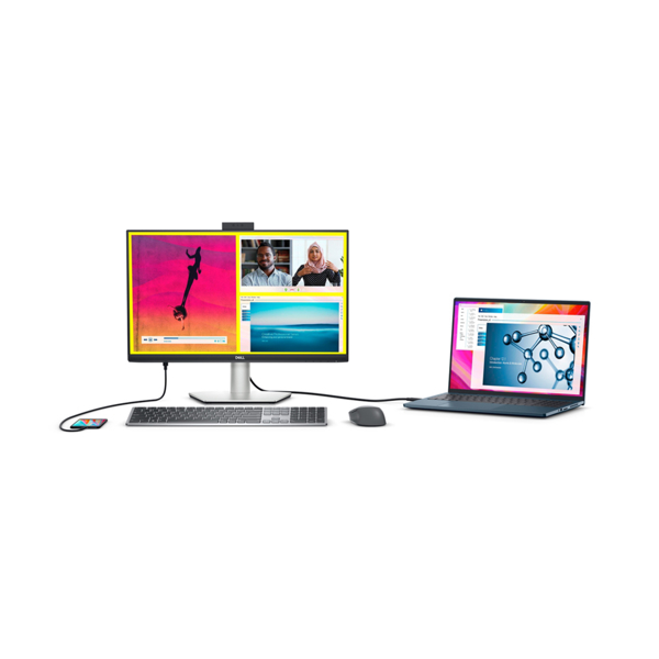 მონიტორი Dell S2422HZ, 24", FHD, IPS, HDMI, DP, USB-C, AMD FreeSync, Video Conferencing Monitor, Silver