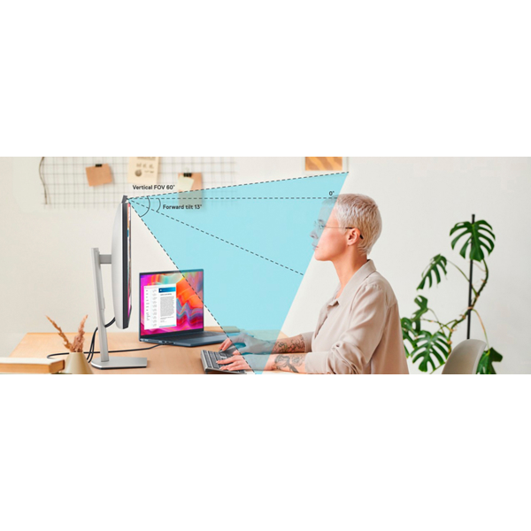 მონიტორი Dell S2422HZ, 24", FHD, IPS, HDMI, DP, USB-C, AMD FreeSync, Video Conferencing Monitor, Silver