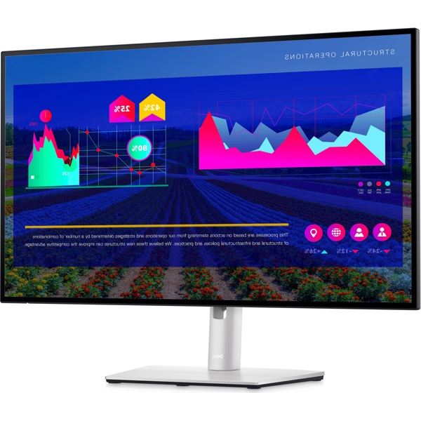 მონიტორი Dell U2722D, 27", QHD, IPS, DP, USB-C, HDMI, mini-jack, UltraSharp Monitor, Silver