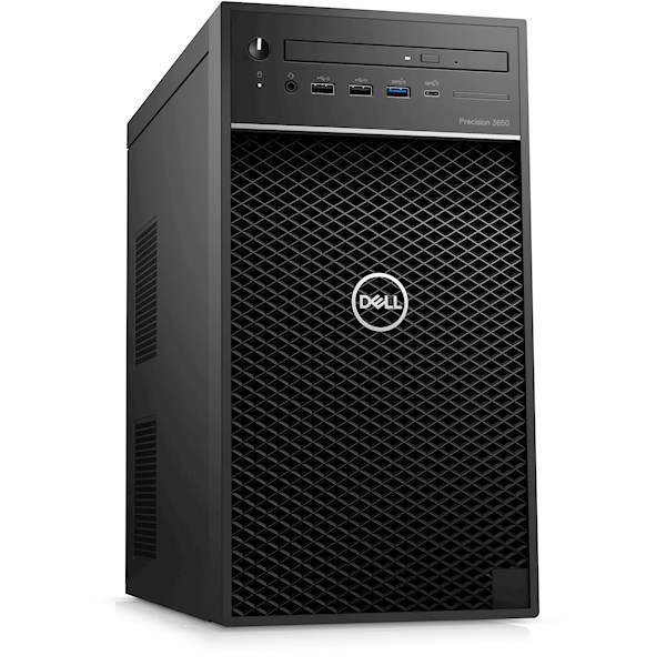 პერსონალური კომპიუტერი Dell Precision 3650 Tower, Intel i7-11700, 16GB, 256GB SSD,NVIDIA Quadro T1000 , Black