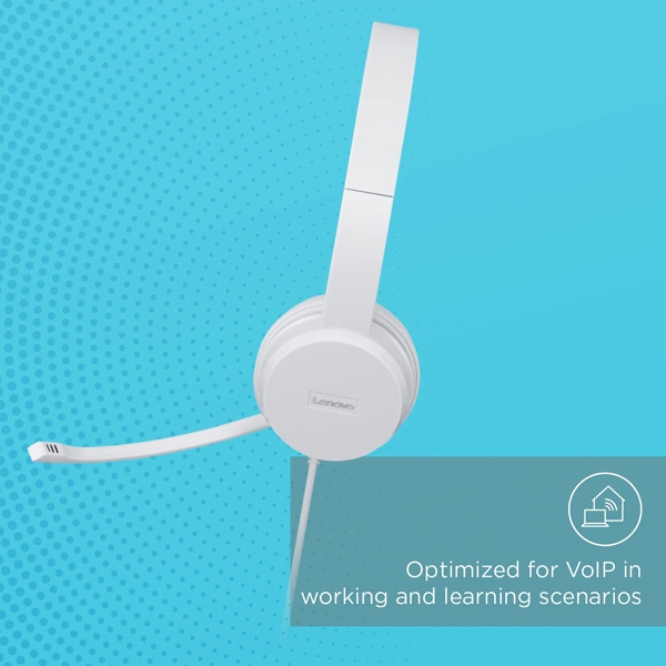 ყურსასმენი Lenovo GXD1B67867 110 Stereo USB Headset White