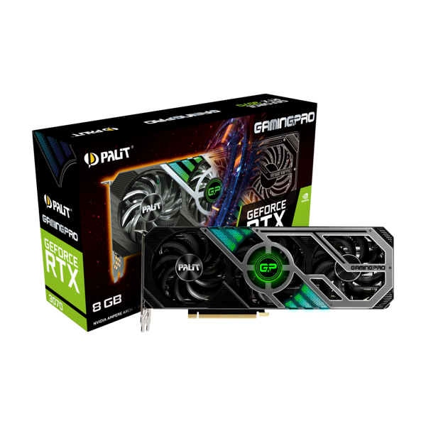 ვიდეო დაფა Palit RTX 3070 GamingPro V1, 8GB, GDDR6, 256bit, 3xDP, HDMI, ARGB