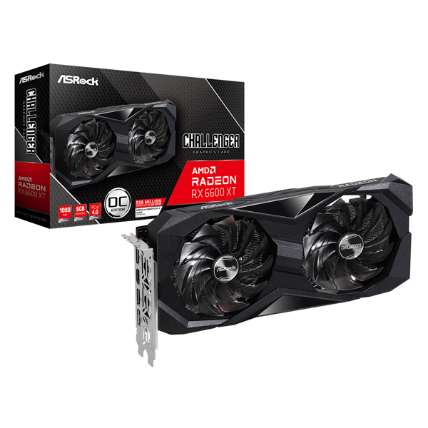 ვიდეო დაფა ASRock Challenger AMD Radeon RX6600XT CLD 8GO, 8GB, GDDR6, 128bit, 3xDP, HDMI