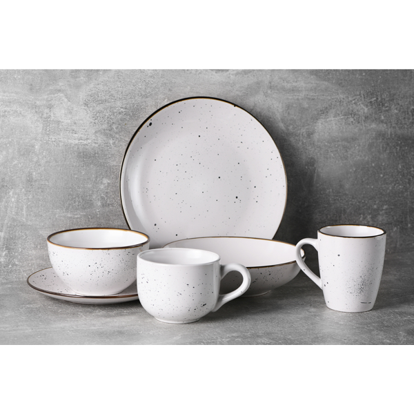 თეფში Ardesto AR2926WGC Dinner plate Bagheria, 26 сm, Ceramics Bright White