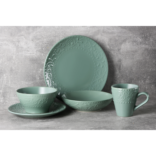 თეფში Ardesto AR2919GC Dessert plate Olbia, 19 сm, Ceramics Green Bay