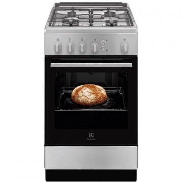 გაზქურა Electrolux RKG500004X, 4 Gas, Oven, Silver