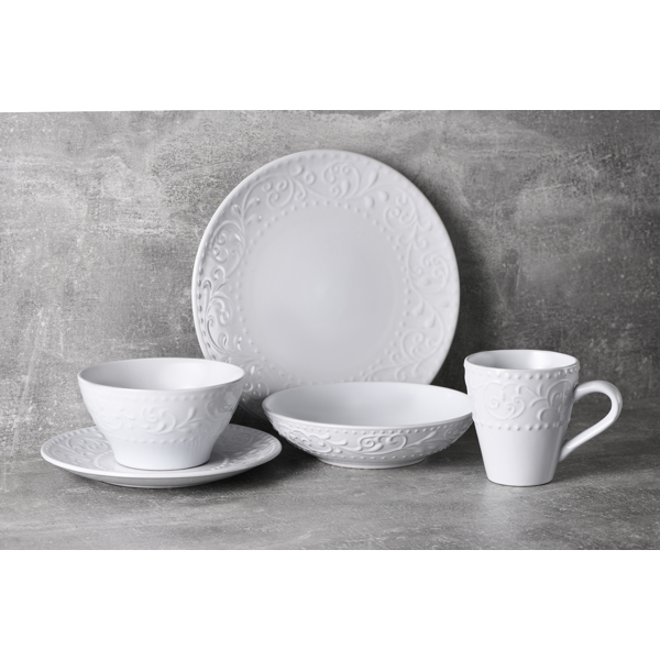 წვნიანის თასი Ardesto AR2920WC Soup bowl Olbia, 20 сm, Ceramics White