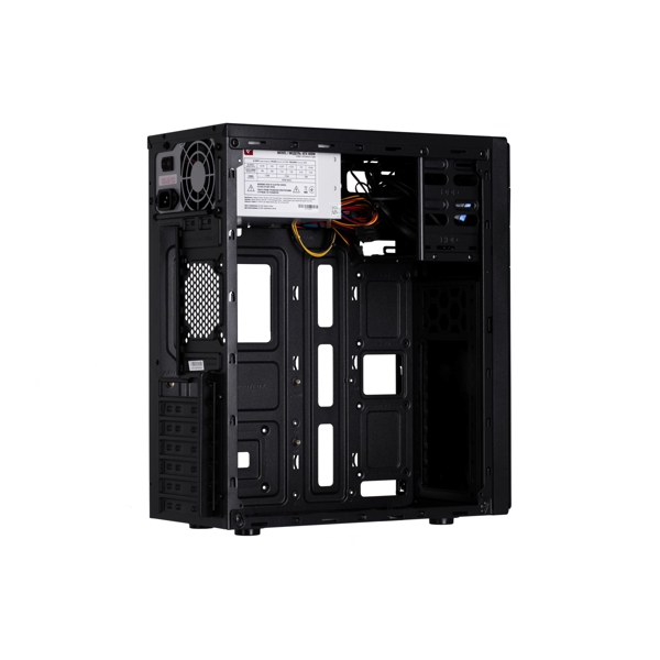 ქეისი 2E 2E-E1801-400 Computer case Alfa  MidT,  ATX400W, 2 x USB3.0, Metal Perforated Black