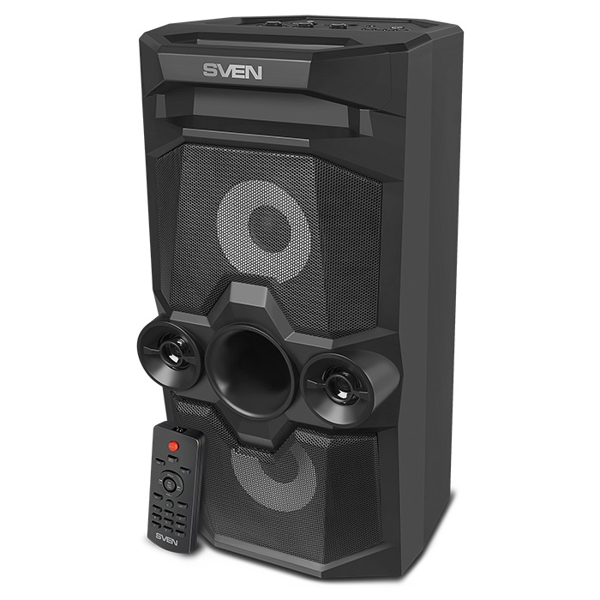 დინამიკი Sven PS-655 Speaker System 50W, TWS, Bluetooth, FM, USB, microSD, LED-display, RC, 2x4400mAh, Black