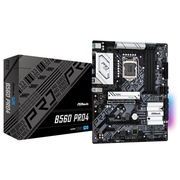 დედა დაფა ASRock B560 PRO4, DDR4 4800MHz, HDMI, DisplayPort, Intel Gigabit LAN