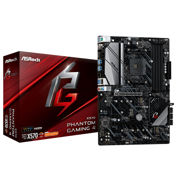 დედა დაფა ASRock X570 PHANTOM GAMING 4, DDR4 4066+ (OC), HDMI, DisplayPort, Intel Gigabit LAN