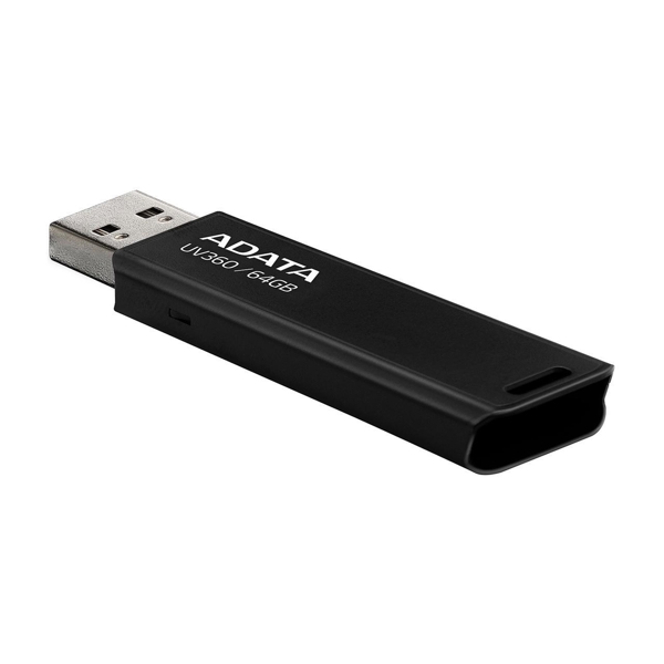 USB ფლეშ მეხსიერება Adata  UV360, 64GB, USB 3.2 Flash Drive, Black