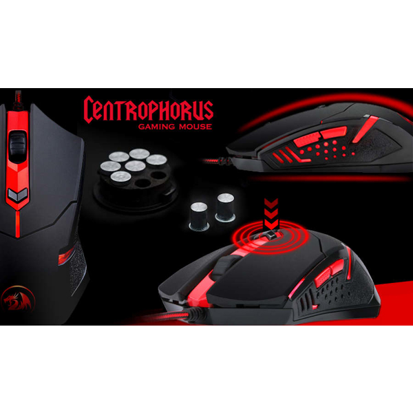 მაუსი Redragon M601-3 Centrophorus, Wired, Gaming Mouse, Black